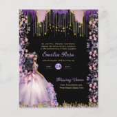 25パープル金ゴールドスパークルキンセアニェラドレスフローラ チラシ (正面)