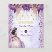 25パープル金ゴールドスパークルキンセアニェラドレスフローラ チラシ (正面)