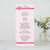 25ピンクの紙吹雪ハート春カード メニュー (スタンド正面)