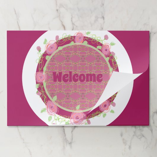 25ピースウェルカム紙ランチョンマット ペーパーパッド (折り畳み)