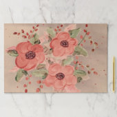 25ピースセットレッドフローズ紙ランチョンマット ペーパーパッド (インサイチュ)