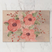 25ピースセットレッドフローズ紙ランチョンマット ペーパーパッド (正面)