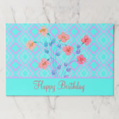 25ピースラージ紙プレイスマットティール(緑がかった色) ペーパーパッド (正面)