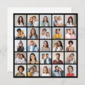 25フォトコラージュ編集可能カラーグリーティングカード (正面/裏面)