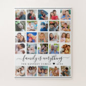 25フォト数々のコラージュ引用文ファミリー名 ジグソーパズル (縦)