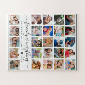 25フォト数々のコラージュ引用文ファミリー名 ジグソーパズル (横)