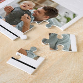 25フォト数々のコラージュ引用文ファミリー名 ジグソーパズル (側面)