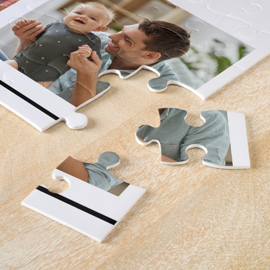 25フォト数々のコラージュ引用文ファミリー名 ジグソーパズル (側面)