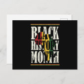 25ブラック歴史月間アフリカプライドアパレルギフト 案内ポストカード (正面/裏面)