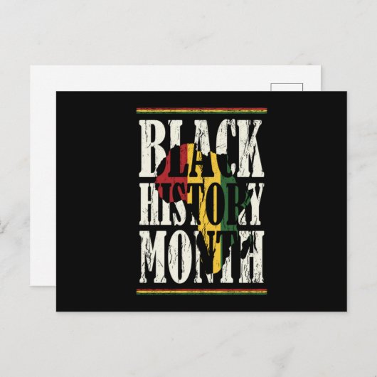 25ブラック歴史月間アフリカプライドアパレルギフト 案内ポストカード (正面/裏面)