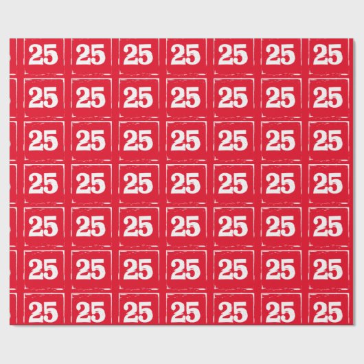 25ホワイト文字包装紙 ラッピングペーパー (フラット)