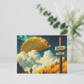 25マイルのハイカーでタコス、ジャイアントタコスが空に ポストカード (スタンド正面)