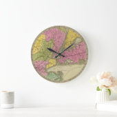 25マイルの国の地図 ラージ壁時計 (ホーム)