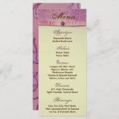 25メニューカードアメジストジュエルエンボス紙フローラ メニュー (正面/裏面)