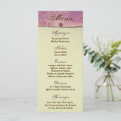 25メニューカードアメジストジュエルエンボス紙フローラ メニュー (スタンド正面)