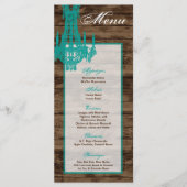 25メニューカードウェスタンカントリー素朴シャンデリア メニュー (正面)