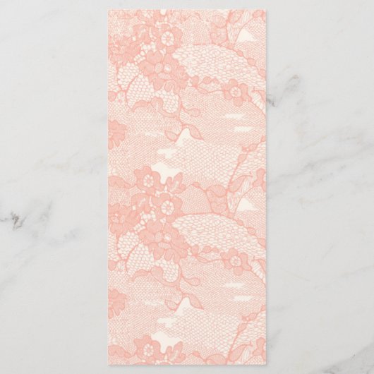 25メニューカードカントリーコーラルレースプリントファブリックパット メニュー (裏面)