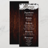 25メニューカードカントリーダークバーンウッドレース メニュー (正面/裏面)