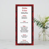 25メニューカードクリムゾンレッド飾華美り擦り メニュー (スタンド正面)