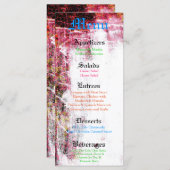 25メニューカードグランジネオンスクラッチカラーホットピンク メニュー (正面/裏面)