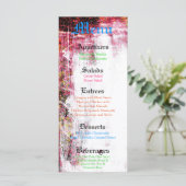 25メニューカードグランジネオンスクラッチカラーホットピンク メニュー (スタンド正面)