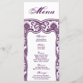 25メニューカードダマスクレースプリントパターン生地 メニュー (正面)