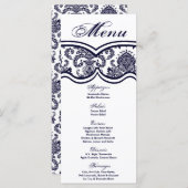 25メニューカードダマスクレースプリントパターン生地 メニュー (正面/裏面)