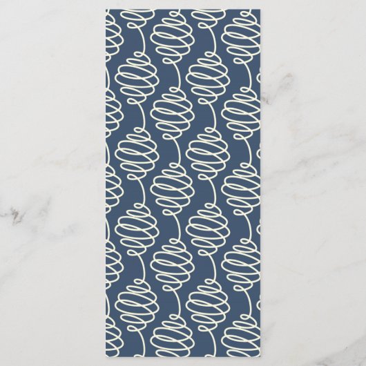 25メニューカードネイビー航海のノットいかりブルーレッド メニュー (裏面)