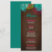 25メニューカードネオン春フローラ花 メニュー (正面/裏面)