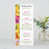 25メニューカードハワイアンカラフルエキゾチック花ピン メニュー (スタンド正面)