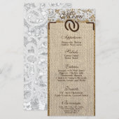 25メニューカードバーラップレースの国で馬靴 メニュー (正面/裏面)