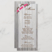 25メニューカードバーンドウッドホワイトウォッシュカントリー素朴ス メニュー (正面/裏面)