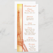 25メニューカードパリピーチ メニュー (正面/裏面)