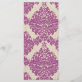 25メニューカードパープル金ゴールドダマスクレースプリントパター メニュー (裏面)