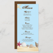 25メニューカードビーチシーシェル海サンドウォーター メニュー (正面/裏面)