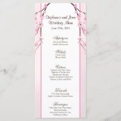 25メニューカードピンクさくらんぼブロッサム メニュー (正面)