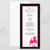 25メニューカードピンクプードルパリエッフェルタワー メニュー (正面/裏面)