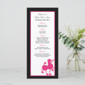 25メニューカードピンクプードルパリエッフェルタワー メニュー (スタンド正面)