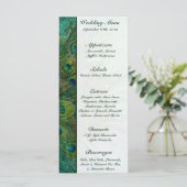 25メニューカードピーコックグリーンフェザー メニュー (スタンド正面)