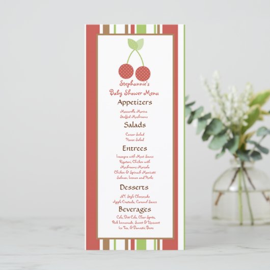 25メニューカードファームバーンアニマルズさくらんぼ メニュー (スタンド正面)