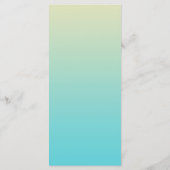 25メニューカードブルーグラデーションサンセットフェードティール（緑がかった色）タン メニュー (裏面)