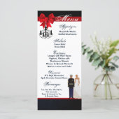 25メニューカードマリンヒスパニックユニフォーム新郎新婦 メニュー (スタンド正面)