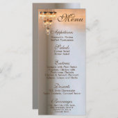 25メニューカードメイスンジャーのシャンデリア素朴キャンドル メニュー (正面/裏面)