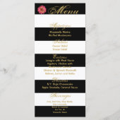 25メニューカードモダン白黒ストライプコンテンガ メニュー (正面)