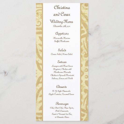 25メニューカードモロッコパーティー メニュー (正面)