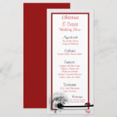 25メニューカードレディバグon Dandelion赤シルエット メニュー (正面/裏面)