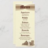 25メニューカードヴィンテージカントリーバーンファームサイロ メニュー (正面/裏面)