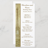 25メニューカードヴィンテージパリ メニュー (正面/裏面)