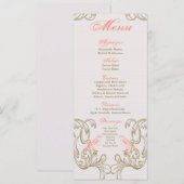 25メニューカードヴィンテージビクトリアラブバード メニュー (正面/裏面)