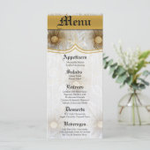 25メニューカードヴィンテージピンタックファブリックタイロレッドクーク メニュー (スタンド正面)